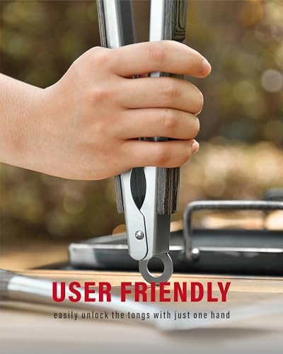 Grilaz Stainless Steel BBQ Tool Set with Veined-Dyed Wooden Handles | Heavy Duty Grilling Accessories | 3-Piece Outdoor Barbecue Grill Utensil Set with Spatula, Fork, and Tongs - Ideal Gift for Men… - Image 3