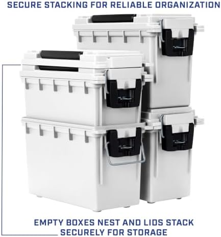 Sheffield 12681 Marine Storage Box, Dry Box Made in USA, Waterproof Container for Boat and Dock Gear, Small Parts Organizer with Latch, Stackable - Image 6