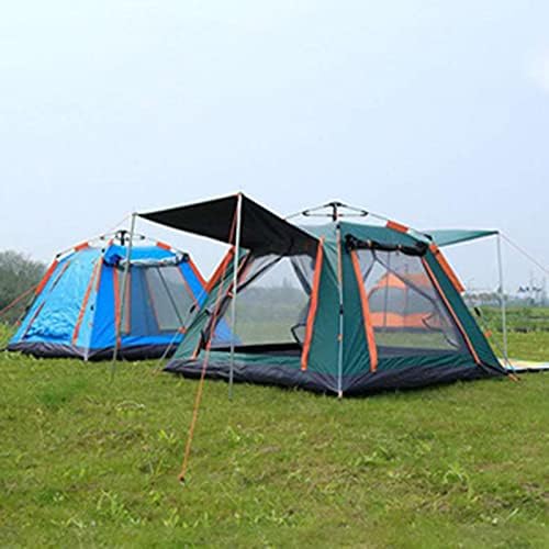 Camping Tents Shelter Portable Waterproof Hold 3-4 Persons Instant Setup Pop Up Tent with Top Rainfly Double Doors Mesh Windows UV Protection for Camping Hiking Mountaineering ( Color : Orange ) - Image 2