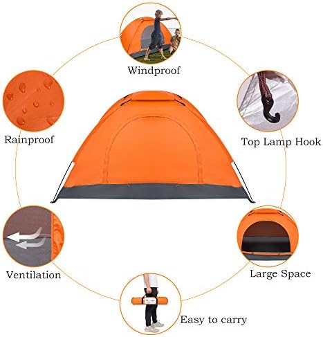 Ochine 1/2/4 Person Camping Tent Family Tents Pops Up Tent Waterproof Windproof Easy Setup Tent Lightweight Dome Tent for Outdoor Camp, Backpacking, Hiking, etc (Ship from USA) - Image 4