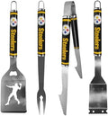 Siskiyou NFL Pittsburgh Steelers 4 pc Logo Grill Tool Set, One Size, Team Colors by Siskiyou