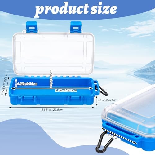 Foilswirl 2 Pack Waterproof Dry Box for Kayak Boat, Small with Clips - Image 2