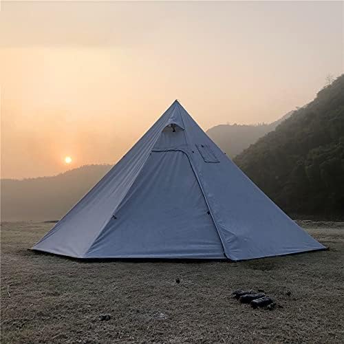 Tipi Hot Tent with Fire Retardant Stove Jack for Flue Pipes, 3~4 Person, Lightweight, Teepee Tents for Family Team Outdoor Backpacking Camping Hiking - Image 6
