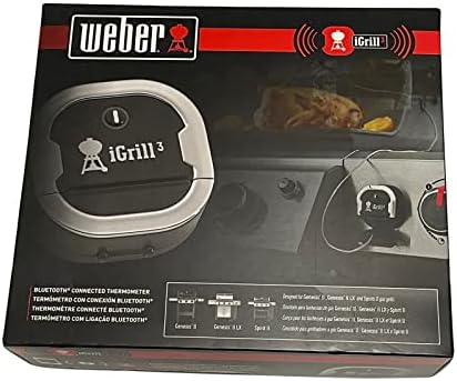 Weber iGrill 3 Grill Thermometer – App‑Connected Smart Meat Thermometer with 4‑Probe Capacity & Bluetooth Monitoring - 250-Hour Battery Life by Unknown