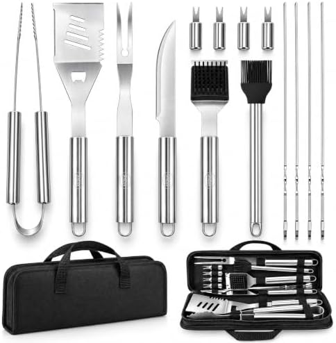 15Pcs BBQ Grilling Accessories 16IN Stainless Steel Grill Set by Unknown