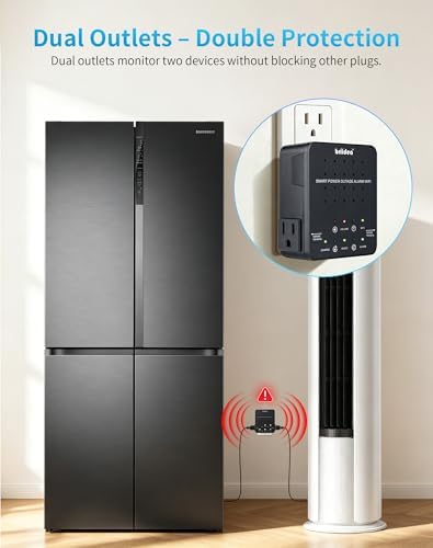 WiFi Power Failure Alarm – Briidea Freezer Power Outage Alarm with Dual Outlets, Real-Time App Notifications & 100dB Loud Alarm, Supports 2.4G/5GHz WiFi for Sump Pumps, Aquariums, Wine Cellars - Image 4