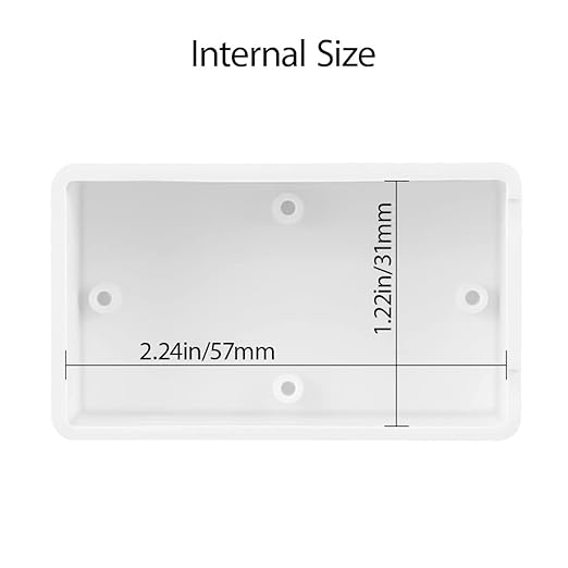 LeMotech Project Box 10 Pieces ABS Plastic Electrical Project Case Small Junction Box for Electronics White 2.40 x 1.41 x 0.98 inch (61 x 36 x 25 mm)