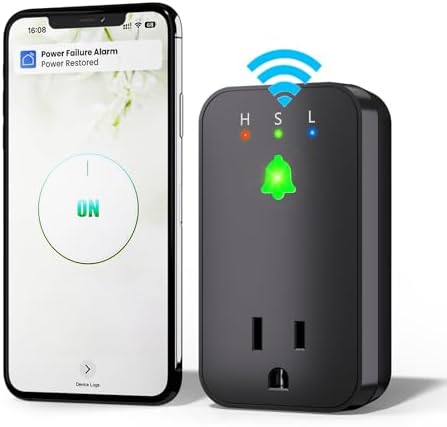 Power Failure Alarm WiFi, Smart Power Outage Alarm, Free App Notifications by Satisure