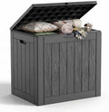 EasyUp Outdoor Storage Box 38 Gallon Waterproof Resin Deck Boxes, Black by EASYUP