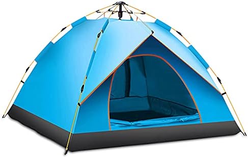 Ergocar Camping Tent 210T Oxford Cloth Waterproof Windproof Dome Adults Tent, 2-4 Man Ultraligh Ventilated 2 Doors & 2 Windows Pop up Tent for Family Long Trip, Hiking & Fishing by Ergocar