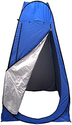 HongK- Privacy Tent- Pop Up Instant Tent Rain Shelter Tent Shower Toilet Bathroom Portable Changing Room For Beach Hiking Camping Outdoor Use In Blue (3 Colors Available) [P/N: ET-OUTDOOR005-BLUE] by HongK
