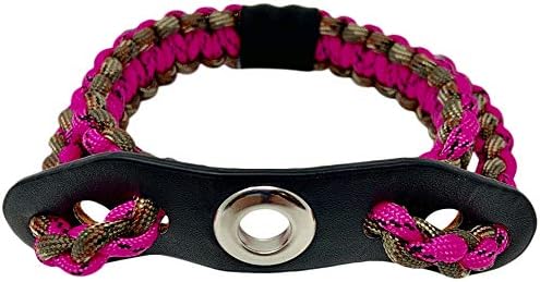 Bow Archery Wrist Sling 550 Paracord - Survival Hunting Shooting - 100% Full Grain Leather with Metal Grommet (Multiple Camo Options)
