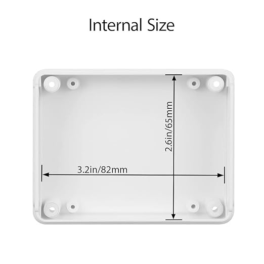 LeMotech Project Box 10 Pieces ABS Plastic Electrical Project Case Small Junction Box for Electronics White 3.54 x 2.75 x 1.10 inch (90 x 70 x 28 mm)