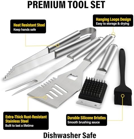 Grill Set, Grill Tools for Outdoor Grill Utensils Set BBQ Accessories - Image 2