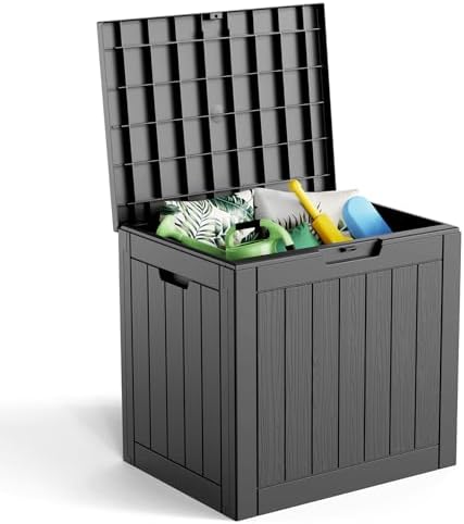 EasyUp 36 Gal Waterproof Outdoor Storage Box UV Resistant Deck Box by EASYUP