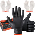 BBQ Gloves Disposable, 10Mil Heavy Duty Nitrile Gloves for Cooking Grilling by WELCOMEANBOSON