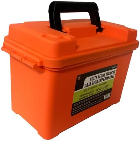 SE Waterproof Dry Box with Detachable Lid – 14" x 7.5" x 8.67" Orange Storage Case with Rubber Gasket Seal, Snap Closures & Handle for Camping, Boating, Fishing Gear & Outdoor Protection - 87466DBL-OR - Image 7