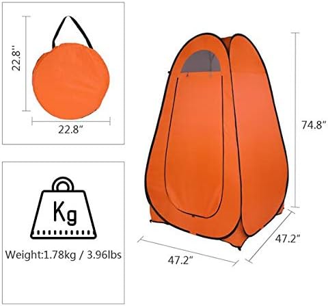 Pop Up Pod Changing Room Privacy Tent – Instant Portable Outdoor Shower Tent, Camp Toilet, Rain Shelter for Camping & Beach – Lightweight & Sturdy, Easy Set Up, Foldable - with Carry Bag - Image 4