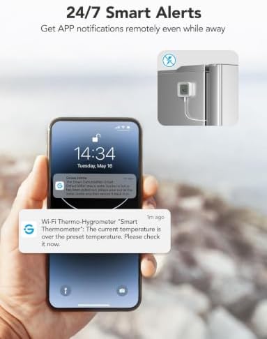 GoveeLife WiFi Refrigerator Thermometer 2-Pack with Gateway & LCD Display - Image 2