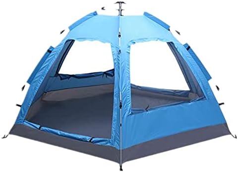 Family Camping Pop Up Tent, 3-4 Person Automatic Instant Tent with Shelter, Double Layers Waterproof, Windproof, Anti-UV with Carry Bag for Backpacker, Beach, Outdoor, Traveling, Hiking by Unknown