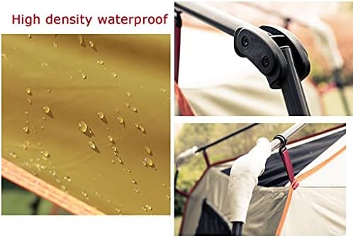 YXCKG Tents for Camping Waterproof, Pop Up Tent, Camping Tents & Shelters, Tents with Top Rainfly, Big Skylight 3-5 Person Family Tents, with Front and Rear Double Halls (Color : White Coffee) - Image 5