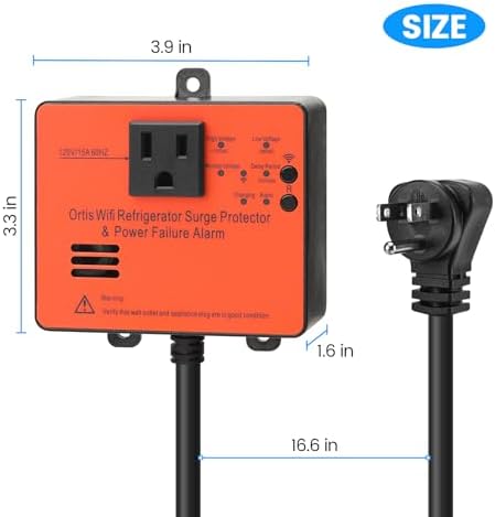 Wi-Fi Smart Power Failure Alarm with Surge Protector, Remotely Monitor and Control Your Refrigerator Via App, Ensuring The Safety of Refrigerator and Food Stored Inside - Image 6