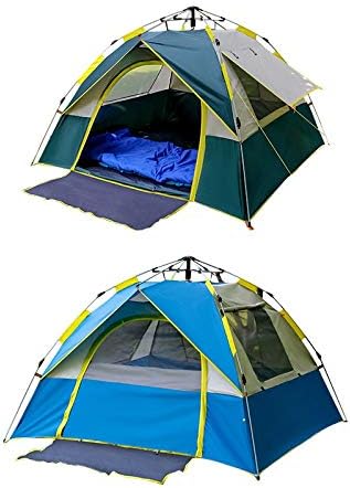 Shengyuan 3-4 People Outdoor Tent Automatic Speed Open Beach Tent Camping Fake Double Sunscreen Tent (Green Gray) - Image 2