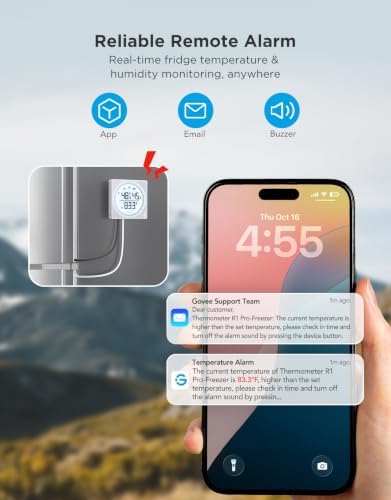 GoveeLife 2.0 WiFi Refrigerator Thermometer Dual Probes, 1-Pack & Gateway - Image 3