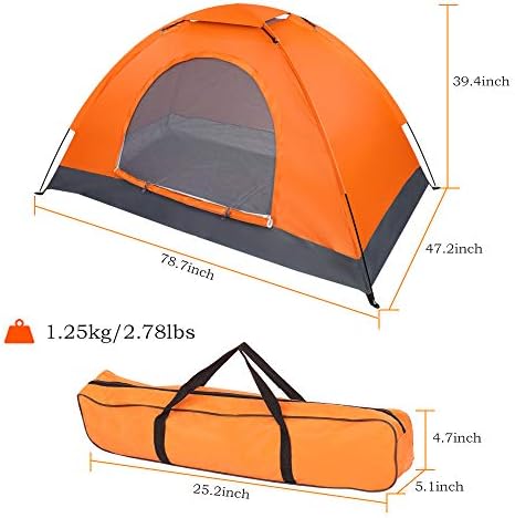 Ochine 1/2/4 Person Camping Tent Family Tents Pops Up Tent Waterproof Windproof Easy Setup Tent Lightweight Dome Tent for Outdoor Camp, Backpacking, Hiking, etc (Ship from USA) - Image 6