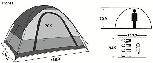 Camping Tent Water Resistant 5 Person 3-Season Lightweight Family Dome Tent for Camping Kid's Parties Hiking Trekking Slumber Party with Carry Bag - Image 4