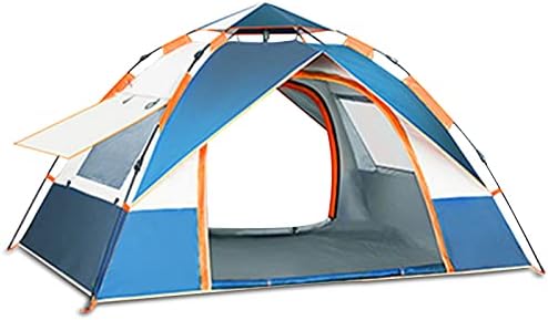 Ergocar Camping Tent 210T Oxford Cloth Waterproof Windproof Dome Adults Tent, 2-4 Man Ultraligh Ventilated 2 Doors & 2 Windows Pop up Tent for Family Long Trip, Hiking & Fishing by Ergocar