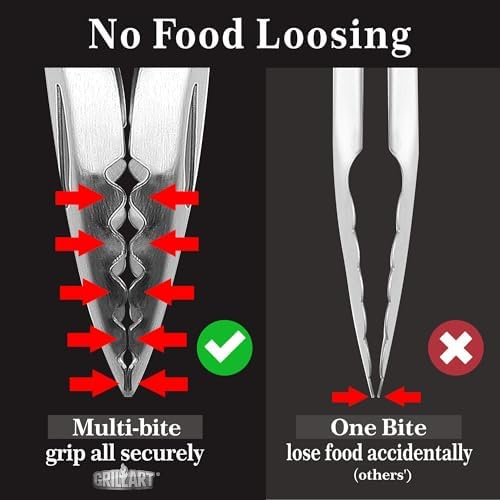 GRILLART BBQ Tools Grill Tools Set -18Inch Grilling Tools BBQ Set - Grill Accessories w/BBQ Tongs, Spatula, Fork, Brush- Stainless Grill Kit Grilling Set - Gift Ideas BBQ Accessories Gifts for Men Dad - Image 3