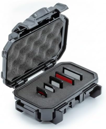 52 Dry Box Protective Case with Pick & Pluck Foam - Travel Safe / Mil Spec / Waterproof / USA Made - for Pistols, Cameras, Phones, Camping, Fishing, Hiking, Traveling, Water Sports, Knives (Black) by EvergreenCases