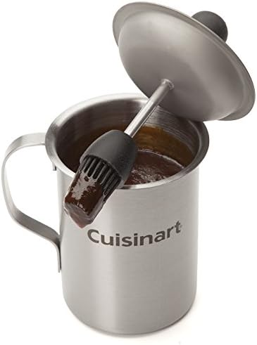 Cuisinart Sauce Pot and Basting Brush Set, 16 oz. Stainless Steel Grill Accessory with Silicone Basting Brush for Cooking & BBQ, Easy to Clean BBQ Accessories for Smoking and Grilling - Image 2