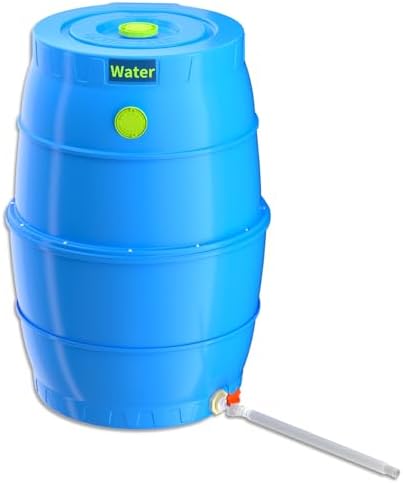 SQUEEZE master 50 Gallon Water Collection Barrel-Drinking Water Storage Barrel with Spigots-Emergency Water Supply System by CompostingandWineMakingMaster