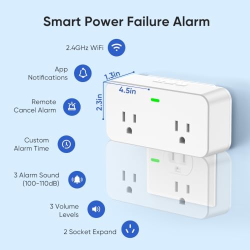 Power Failure Alarm WiFi, Freezer Outlet Alarm Power Loss, App Remote Mute - Image 6