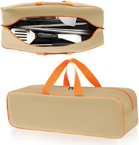 Grill Utensil Storage Bag for Outdoor Grilling, 24 x 8 x 8 in, Khaki by Unknown