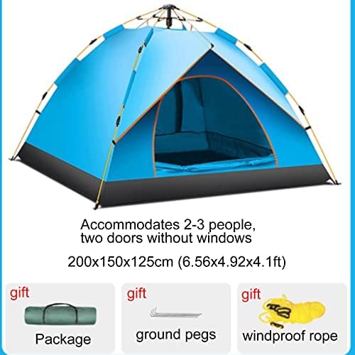 Camping Tent Family Dome Tent Waterproof Windproof Instant Pop-Up Tent for Camp Backpacking Hiking Outdoor Lightweight,Canvas Bell Tent with Carry Bag & Nail,B - Image 2