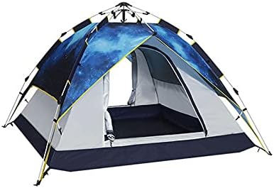 Tent Pop Up Tent for 3 to 4 Person Automatic Opening Layer Tent Large Waterproof Dome Tent with Porch Family Camping Tents Sun Shelter by Unknown