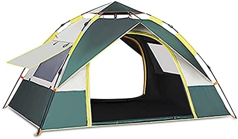 Ergocar Camping Tent 210T Oxford Cloth Waterproof Windproof Dome Adults Tent, 2-4 Man Ultraligh Ventilated 2 Doors & 2 Windows Pop up Tent for Family Long Trip, Hiking & Fishing by Ergocar