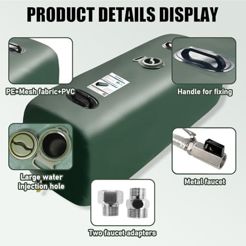 Drinking Water Storage Container,25/50/100gal Portable Water Storage Bladder, RV Foldable Water Tank, Can Be Used for Storing Drinking Water, Camping, Traveling, Wilderness Survival Patrols, Etc. - Image 4