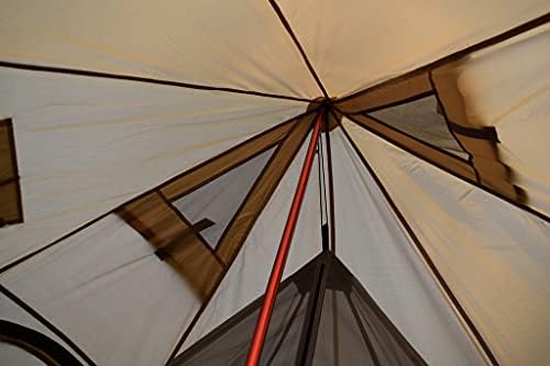 2-4 Person Teepee with Mesh and Floor Ultralight 13 x 13 x 7.2 FT Teepee Tent for Hunting Come with Stove Jack - Image 6