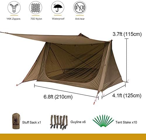 LUSTAR Jungle Craftsman and Survivor Camping with Ultra-Light Baker Style Tent Camping Hiking - Image 2