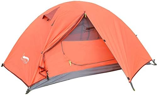 LUSTAR Desert Backpack Camping Tent Lightweight 1-3 Person Tent Double Waterproof Portable Aluminum Pole Travel Tent by LUSTAR