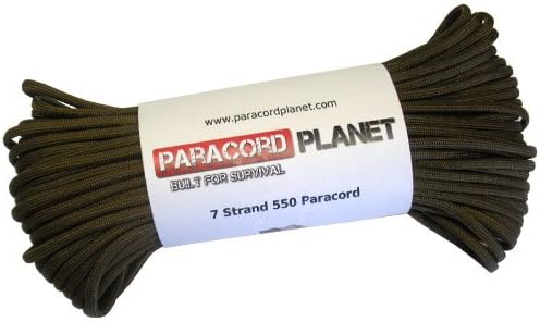 Paracord Planet Solid Color 550lb Paracord – 7 Strand Type III Nylon Cord for Indoor and Outdoor Tasks – Dark Brown (10 ft)