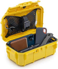 Evergreen 57 Waterproof Dry Box Protective Case - Travel Safe/Mil Spec/USA Made - for Cameras, Phones, Ammo Can, Camping, Hiking, Boating, Water Sports, Knives, & Survival (Yellow) by EvergreenCases