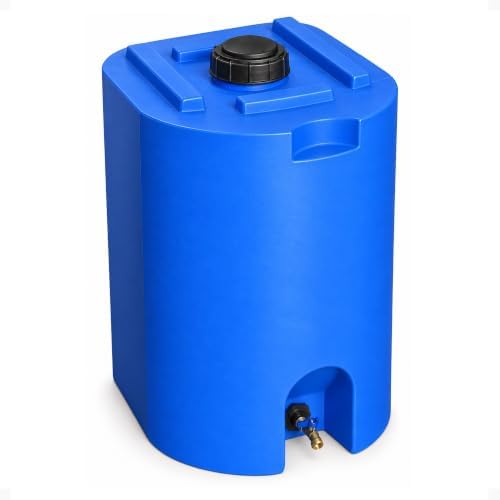 WaterPrepared 55 Gallon Unique Stackable Utility Water Tank, Blue by WaterPrepared