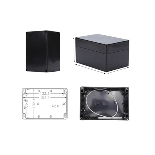 Project Box for Electronics -Electrical Enclosure, Junction Box ABS Plastic Dustproof Waterproof IP65, with 4 PCS M16 Cable Glands Black (7.87 x4.72 x2.95 inch (200x120x75 mm))
