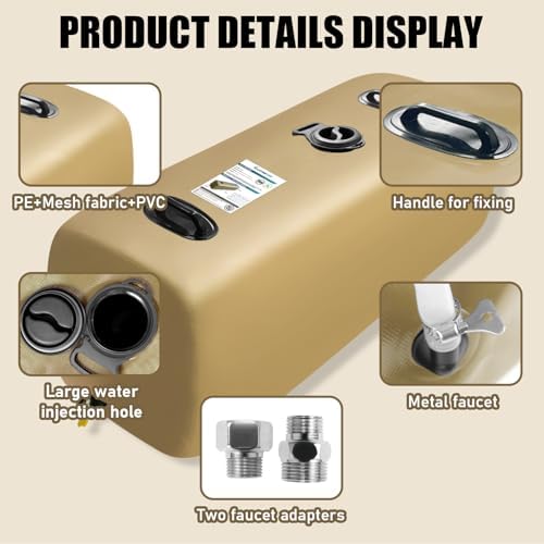 Drinking Water Storage Container,25/50/100gal Portable Water Storage Bladder, RV Foldable Water Tank, Can Be Used for Storing Drinking Water, Camping, Traveling, Wilderness Survival Patrols, Etc. - Image 4