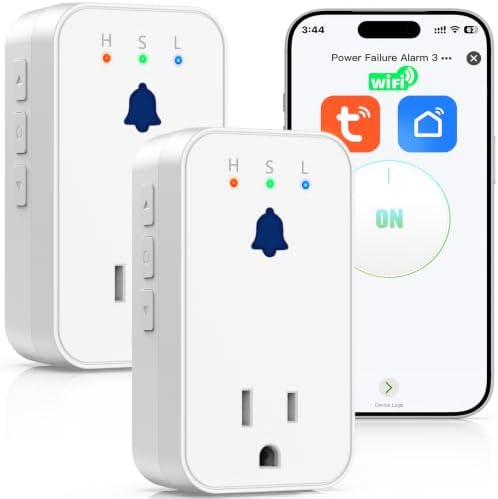 WiFi Power Failure Alarm for Freezer & GFCI, Outlet Alarm with Tuya App by Unknown